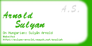 arnold sulyan business card